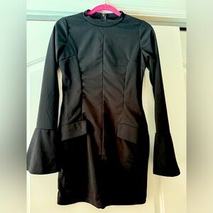 Black size medium mini dress / long sleeve